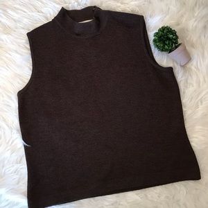 St. John Sz Petite Brown Sleeveless Tank